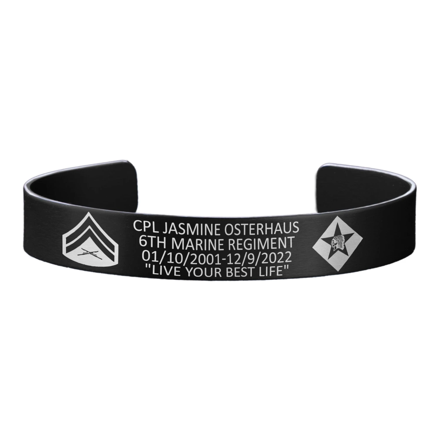 CPL Jasmine Osterhaus Memorial Bracelet – Hosted By The Osterhaus Family(Cpl Jasmine Osterhaus Memorial Band Hosted By The Osterhaus Family) 3 CPL Jasmine Osterhaus Memorial Bracelet – Hosted By The Osterhaus Family(Cpl Jasmine Osterhaus Memorial Band Hosted By The Osterhaus Family)