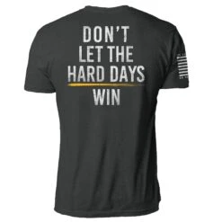 Hard Days(Hard Days) -Til Valhalla Project Official Dont Let The Hard Days Win Mens Charcoal Back Mock