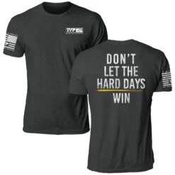 HARD DAYS TEE + FREE PARACORD(Hard Days Bundle) 20 HARD DAYS TEE + FREE PARACORD(Hard Days Bundle) -Til Valhalla Project Official Dont Let The Hard Days Win Mens Charcoal Final Mock 1