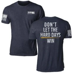 HARD DAYS TEE + FREE PARACORD(Hard Days Bundle) 21 HARD DAYS TEE + FREE PARACORD(Hard Days Bundle) -Til Valhalla Project Official Dont Let The Hard Days Win Mens Navy Final Mock 1