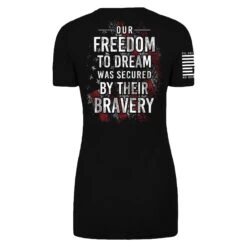 Freedom To Dream - Women's(Freedom To Dream Womens) -Til Valhalla Project Official Freedom To Dream Womens Back Mock Black