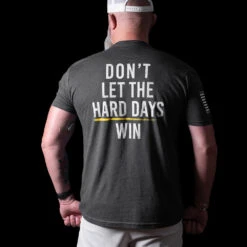 HARD DAYS TEE + FREE PARACORD(Hard Days Bundle) 14 HARD DAYS TEE + FREE PARACORD(Hard Days Bundle) -Til Valhalla Project Official Hard Days Model Charcoal Back