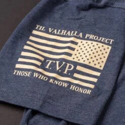 Veteran Flag - Women's(Veteran Flag Womens) -Til Valhalla Project Official IMG SLEEVES SHIRT MACRO SHOTS 1