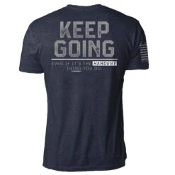 Keep Going(Keep Going) 19 Keep Going(Keep Going) -Til Valhalla Project Official Keep Going Mens Back on Navy Mock