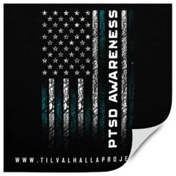 PTSD Awareness Flag - Sticker(Ptsd Awareness Flag Sticker)