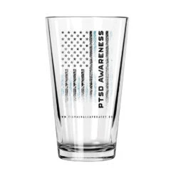 PTSD Awareness Flag - Glassware(Ptsd Awareness Flag Glassware)