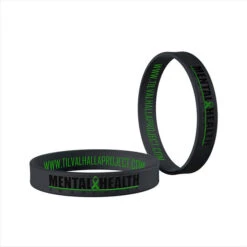 Dark Grey Mental Health Awareness - Silicone Bracelet(Dark Grey Mental Health Silicones)