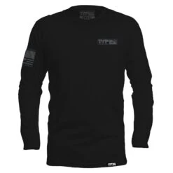 T.V.P. Essential Long Sleeves(T V P Essential Long Sleeves) 7 T.V.P. Essential Long Sleeves(T V P Essential Long Sleeves) -Til Valhalla Project Official TVP Essential 3 Locations Black LS Tee Mens Front Mock