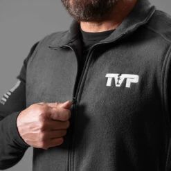 T.V.P. Embroidered Full-Zip Fleece Vest(T V P Branded Fleece Vest) -Til Valhalla Project Official TVPEmbroideredFleeceVest.3