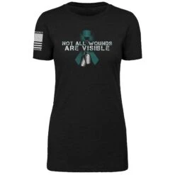 PTSD Awareness - Women's(Ptsd Awareness Womens) -Til Valhalla Project Official TVP WRD PTSD ft blk FRONT 1