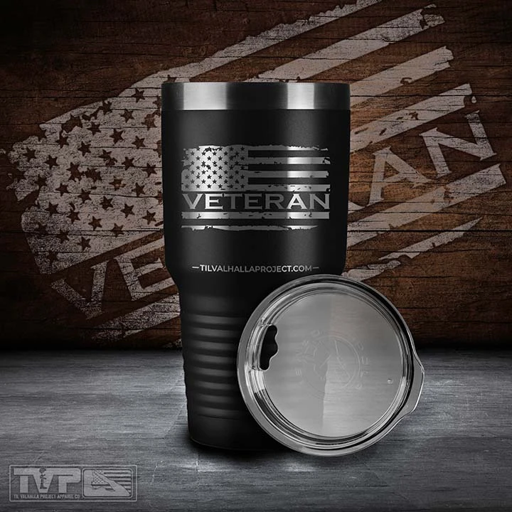 Veteran Flag - Laser Etched Tumbler(Veteran Flag Laser Etched Tumbler Premium) 4 Veteran Flag - Laser Etched Tumbler(Veteran Flag Laser Etched Tumbler Premium) - Image 2