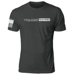 You Matter(You Matter) 17 You Matter(You Matter) -Til Valhalla Project Official Your Story Matters Charcoal Front Mens Mock